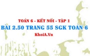 Bài 2.50 trang 55 SGK Toán 6 tập 1 Kết nối tri thức